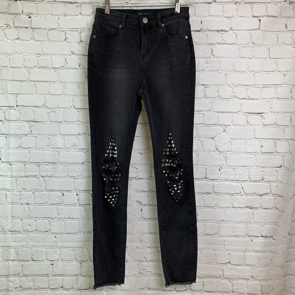 Romeo + Juliette Couture Black Stud Jeans Small - Picture 1 of 11